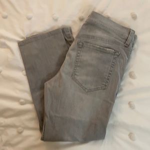 Joe’s cropped slim grey jeans